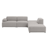 Connect Soft Modular Sofa: Corner + Configuration 3 + Stocked: Clay 12