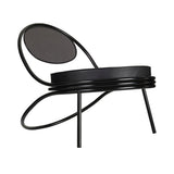 Copacabana Lounge Chair: Seat Upholstered + Black Semi Matt