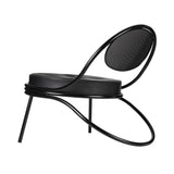 Copacabana Lounge Chair: Seat Upholstered + Black Semi Matt