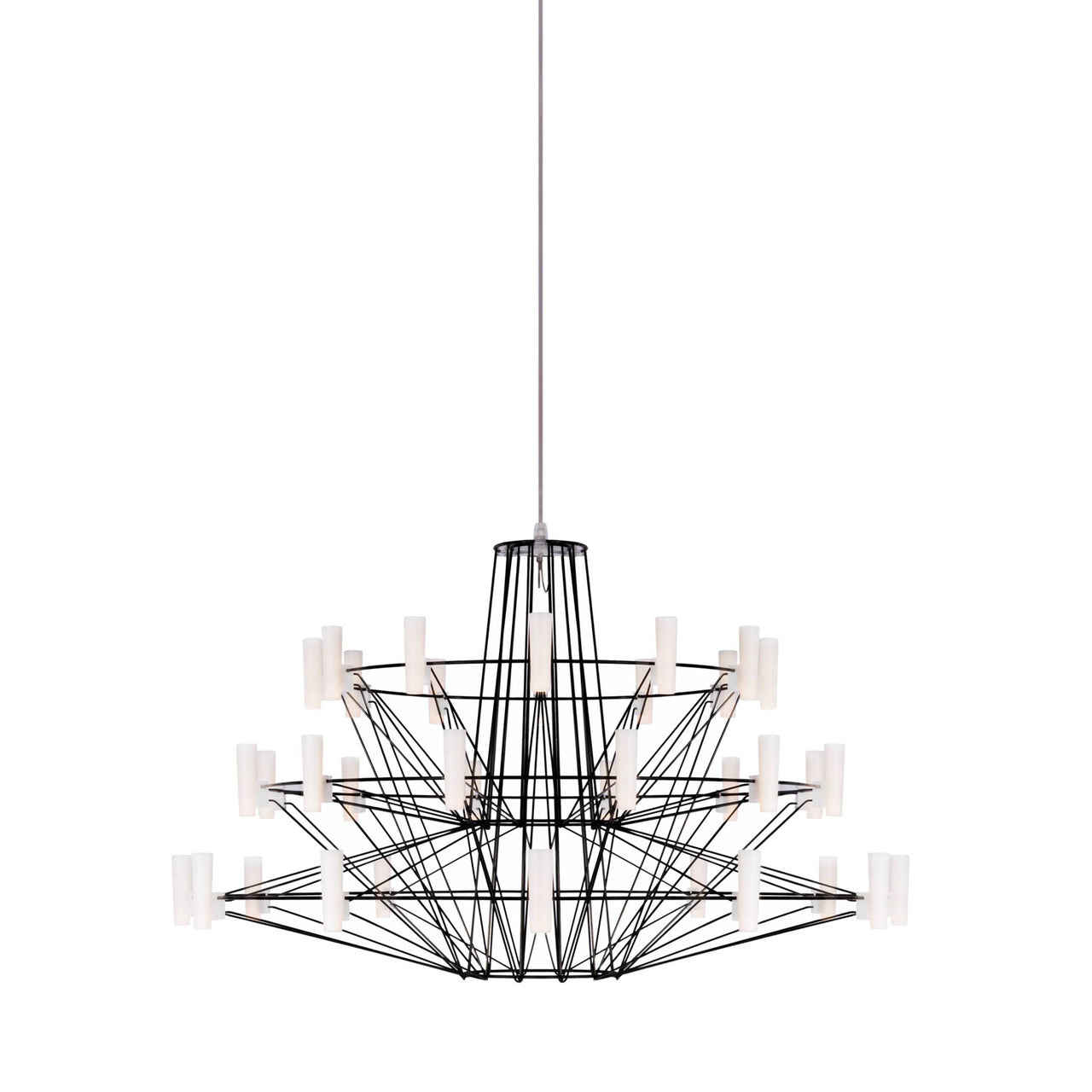 Coppélia Suspension Lamp: Small + Black Satin