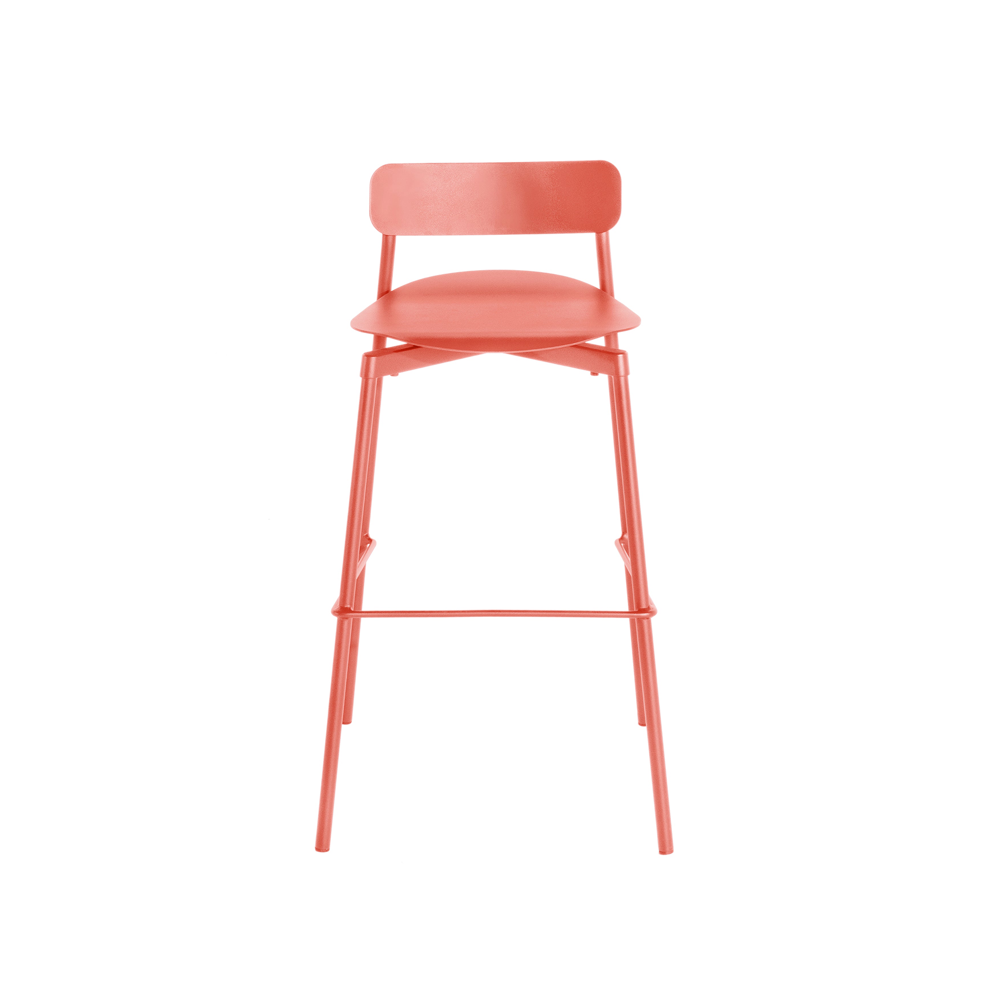 Fromme Bar + Counter Stool: Outdoor + Coral + Counter