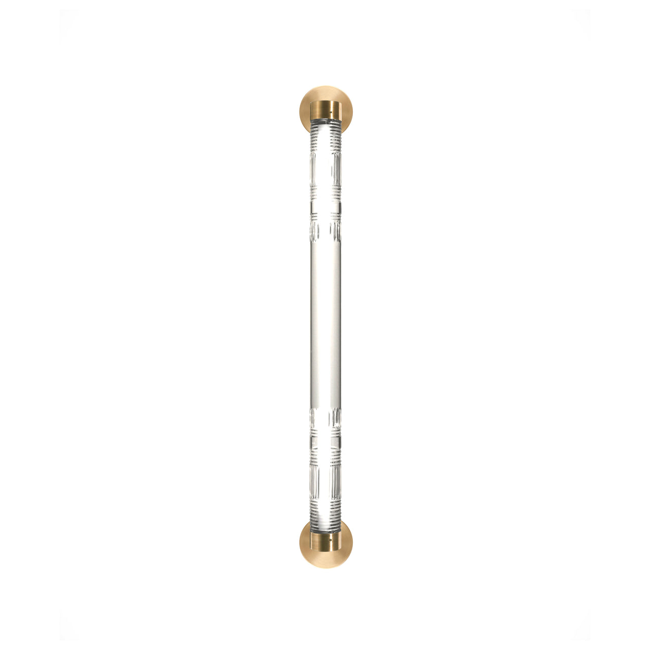 Crystal Tube Wall Light: Brushed Brass