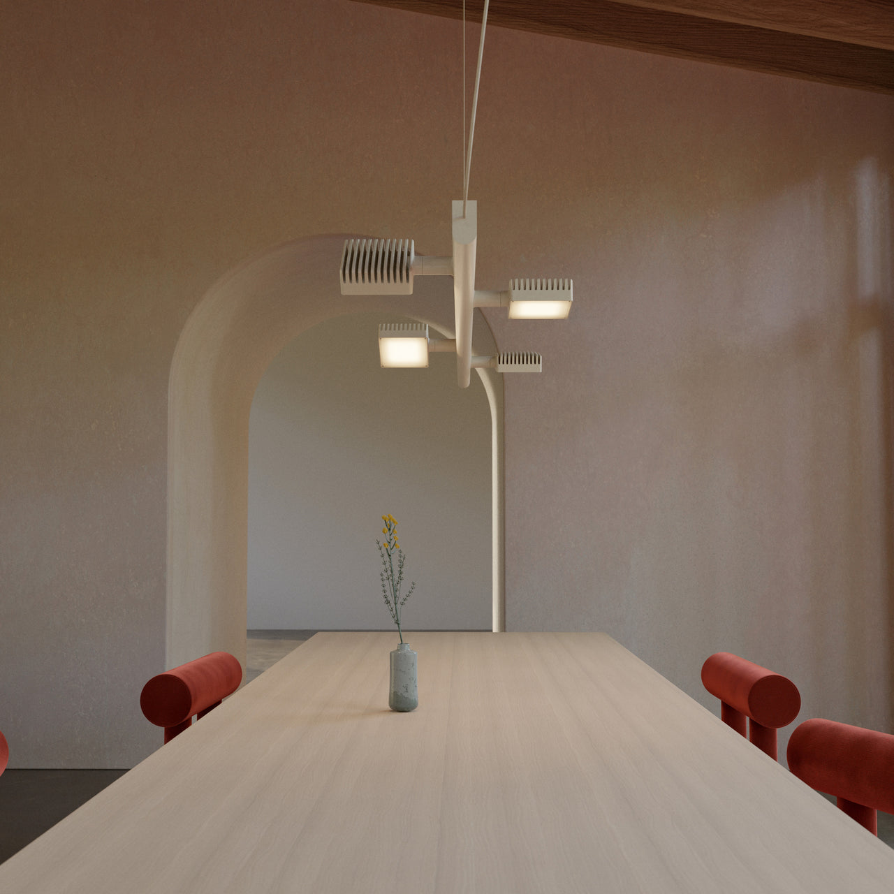 Dorval 05 Suspension Lamp without Uplight: 4 Heads