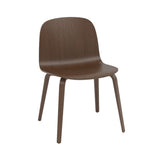 Visu Wide Chair: Wood Base + Stained Dark Brown + Stained Dark Brown