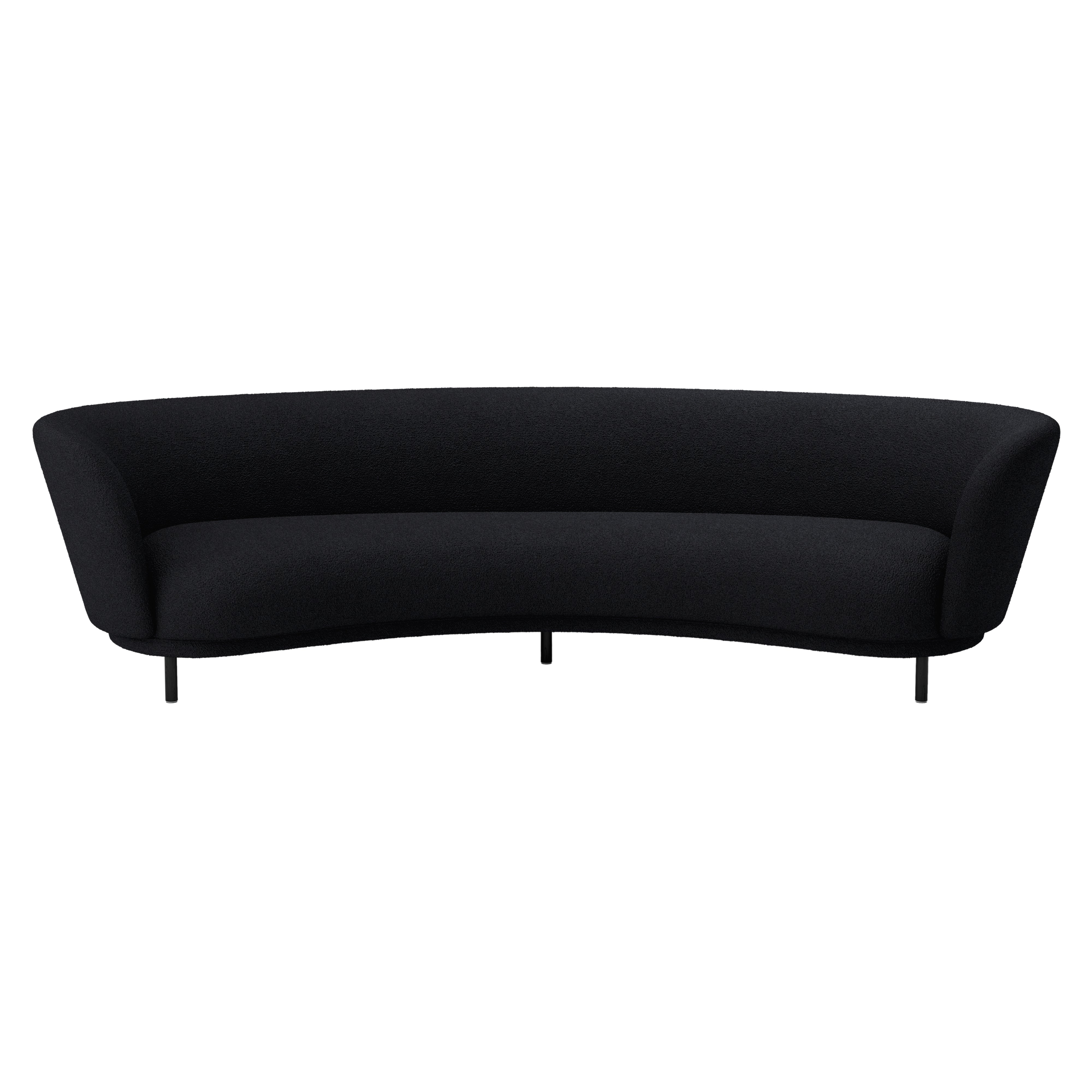 Dandy 4 Seater Sofa: Black Stained Oak