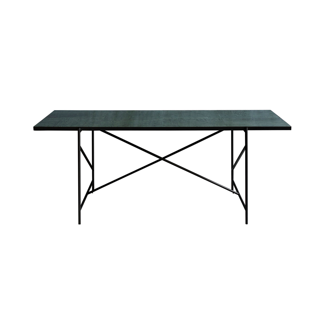 Dining Table 185: Black + Green Marble