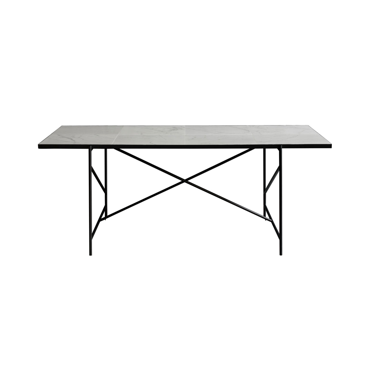 Dining Table 185: Black + White Marble
