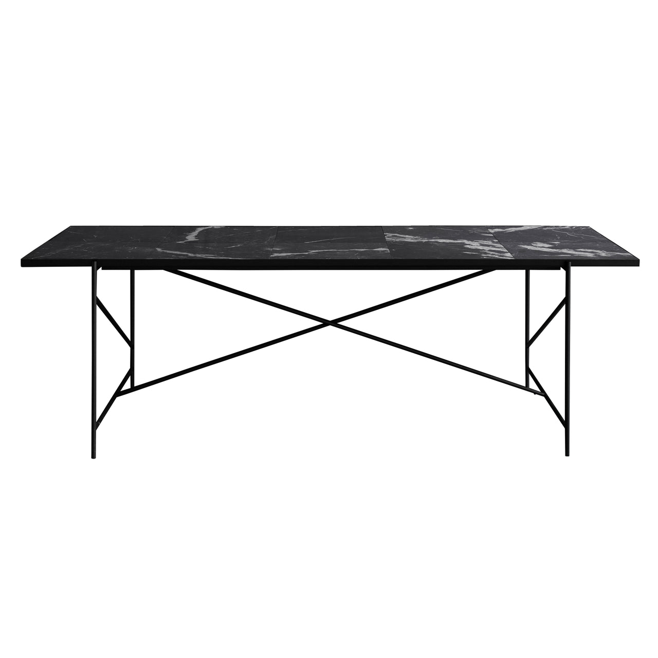 Dining Table 230: Black + Black Marble