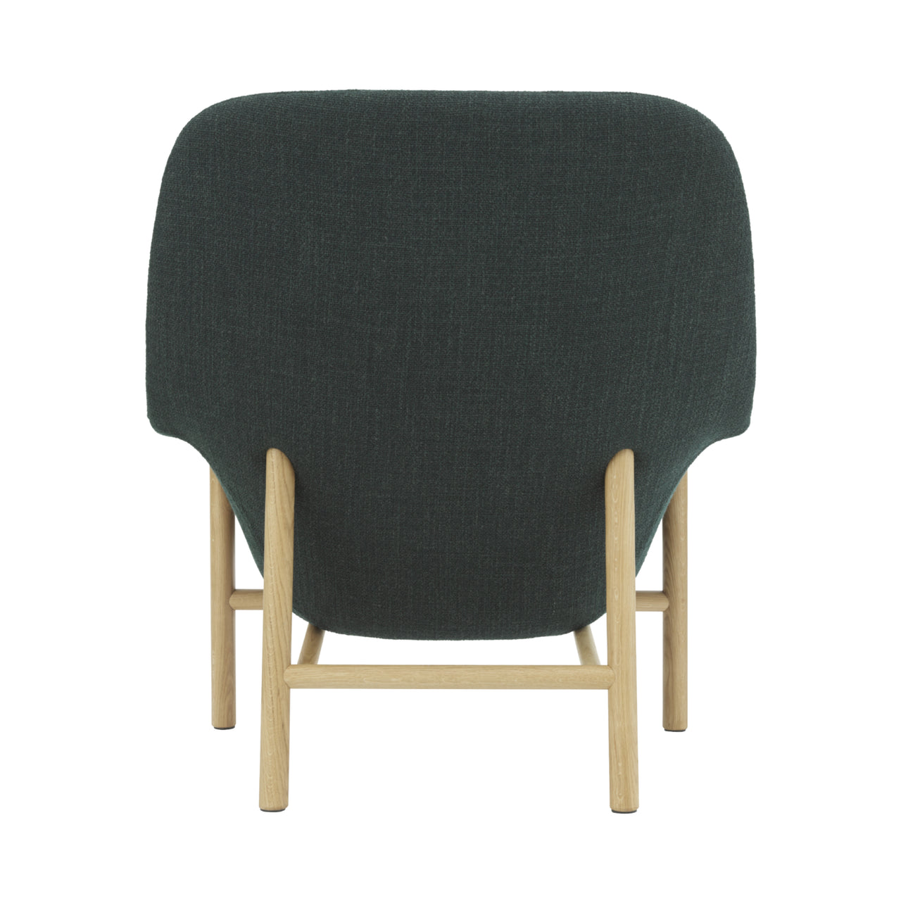 Drape Lounge Chair: High + Wood Base + With Headrest + Oak