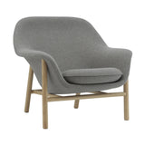 Drape Lounge Chair: Low + Wood Base + Oak