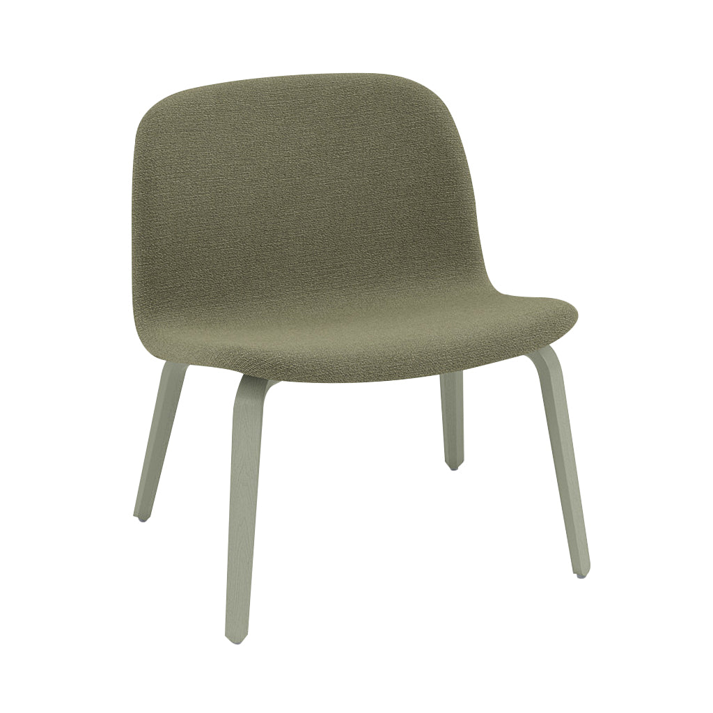 Visu Lounge Chair: Upholstered + Dusty Green