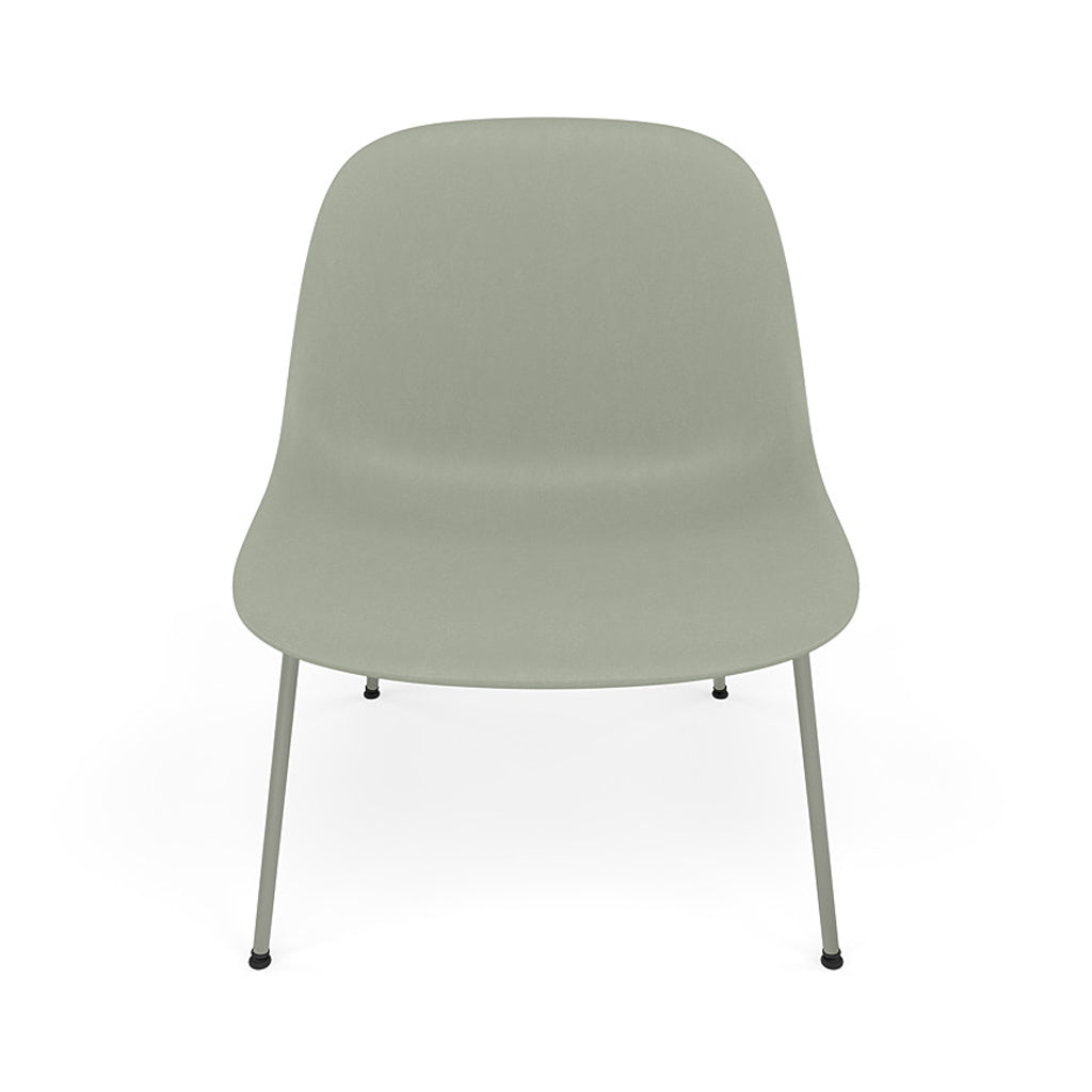 Fiber Lounge Chair: Tube Base + Dusty Green + Dusty Green