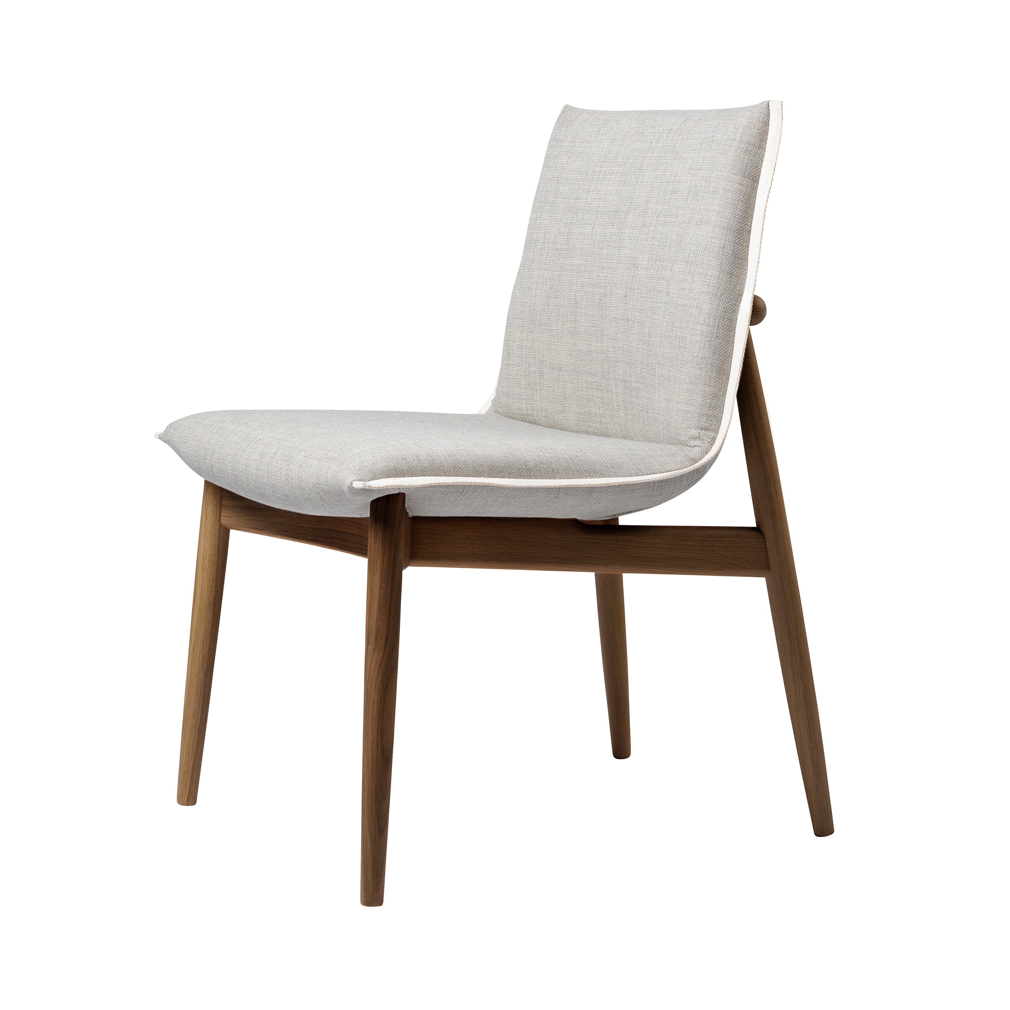 E004 Embrace Chair: Natural Edging Strip + Smoked Oiled Oak
