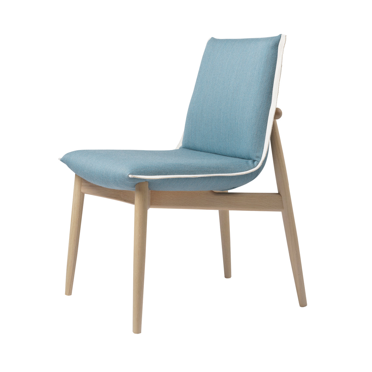 E004 Embrace Chair: Natural Edging Strip + White Oiled Oak