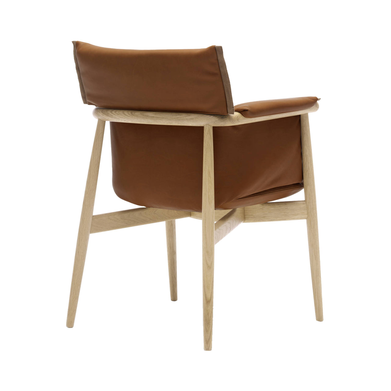 E005 Embrace Armchair: Natural Edging Strip + Soaped Oak