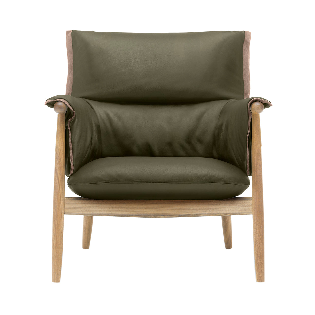 E015 Embrace Lounge Chair: Natural Edging Strip + Soaped Oak