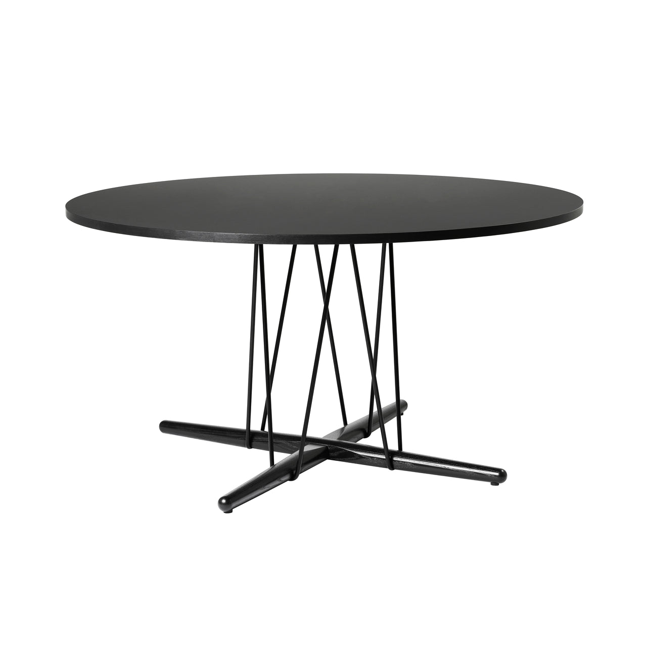E020 Embrace Table: Black Powder Coated Steel + Large - 54.9
