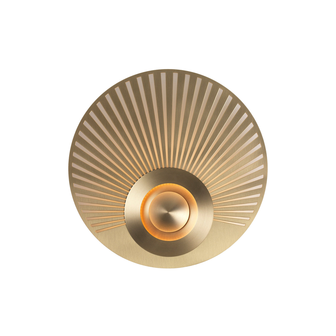 Earth Wall Light: Radian + Satin Brass + Satin Brass