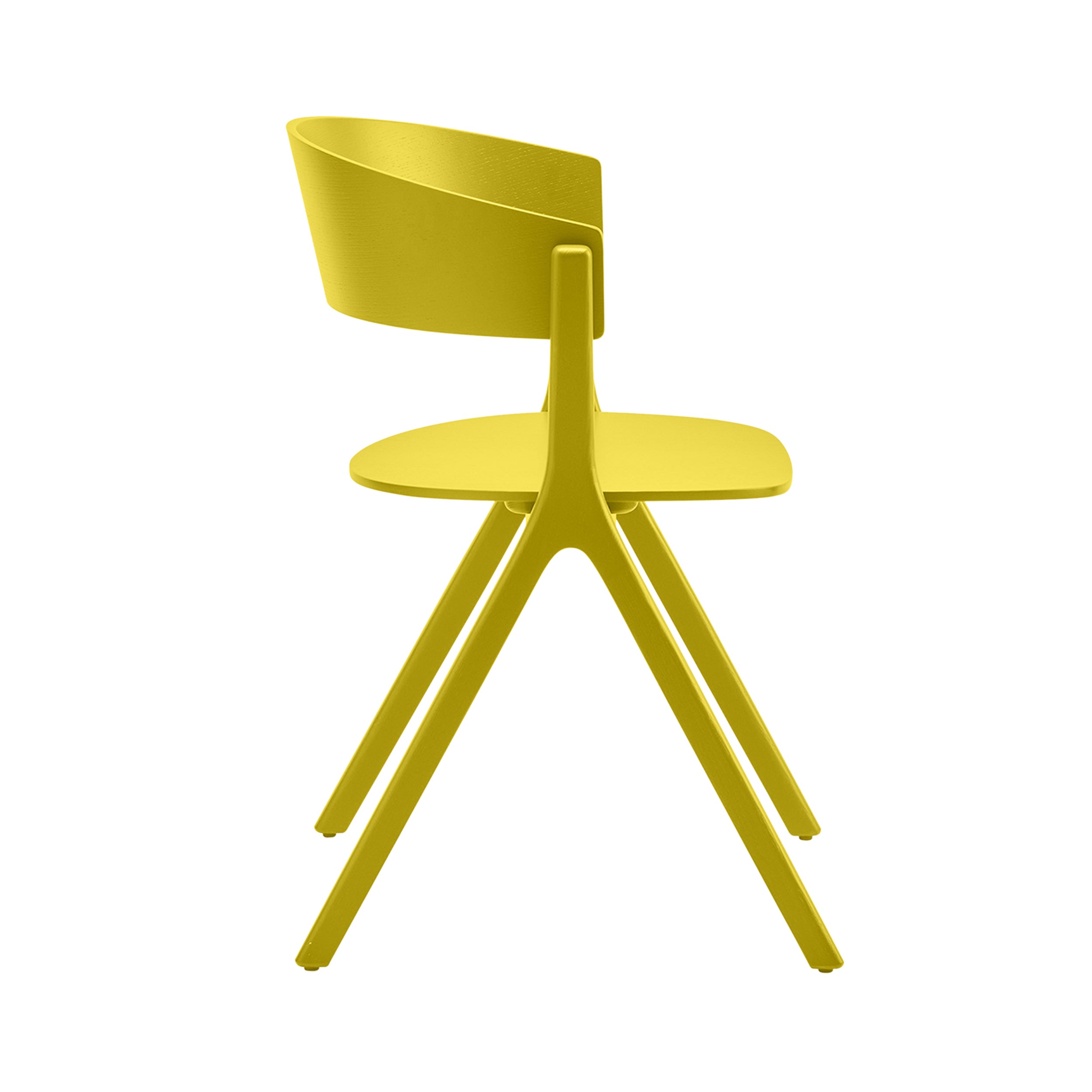 Circus Wood Chair: Lemon Yellow + Without Seat Pad