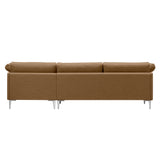 EJ295 Chaise Sofa: Large + Chrome + Right