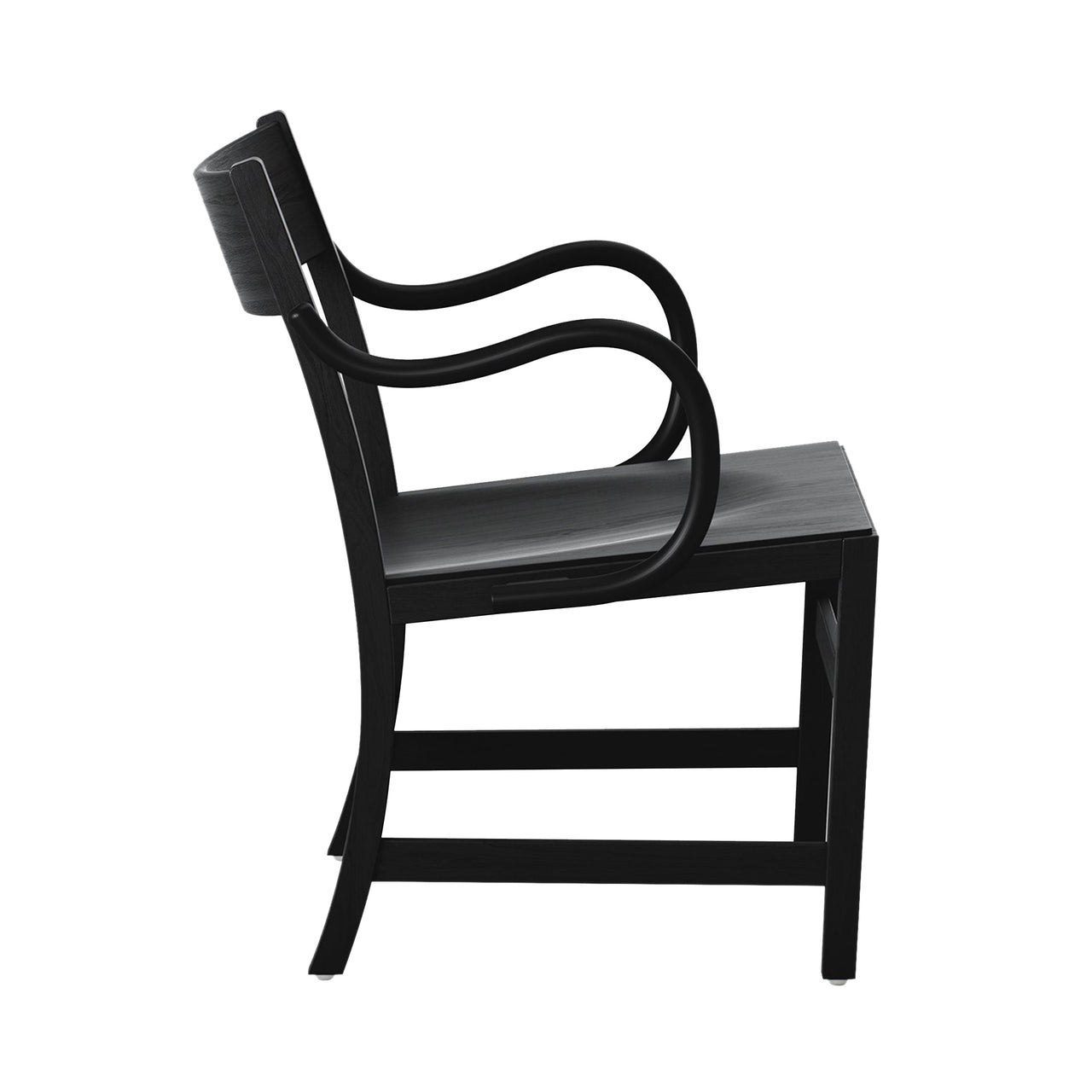 Waiter XL Easy Chair: Black Stained Beech