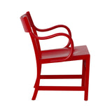 Waiter XL Easy Chair: Red Lacquered Beech