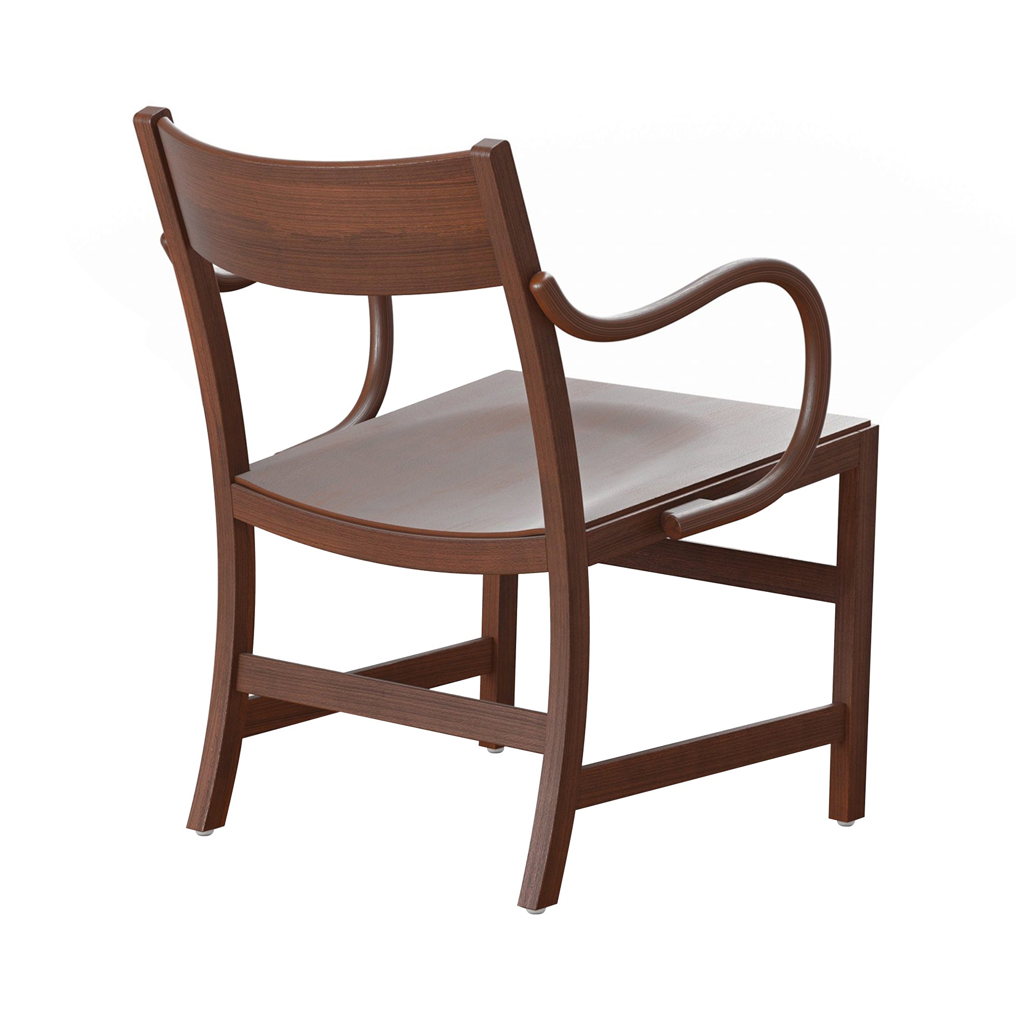 Waiter XL Easy Chair: Walnut Stained Beech