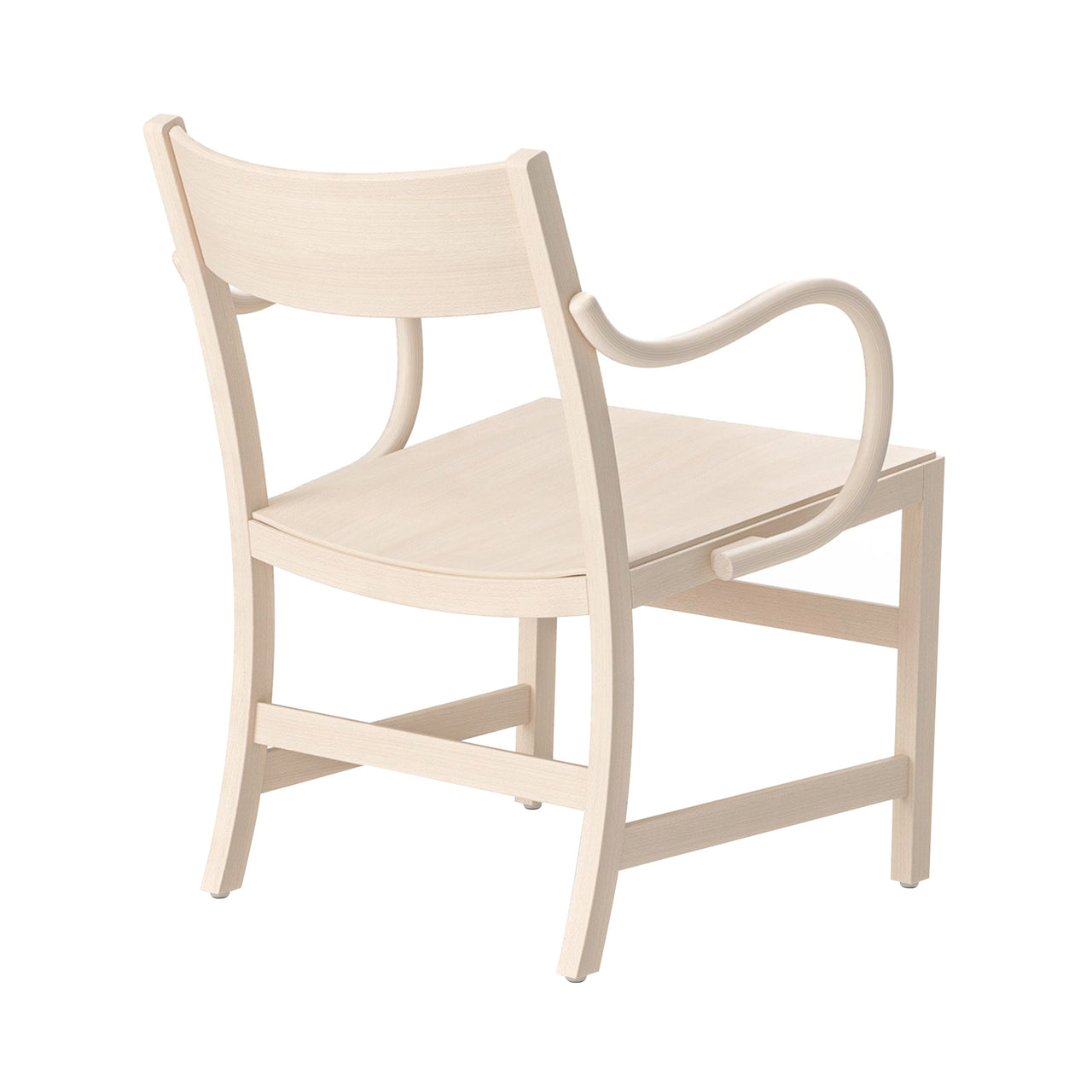 Waiter XL Easy Chair: White Oiled Beech