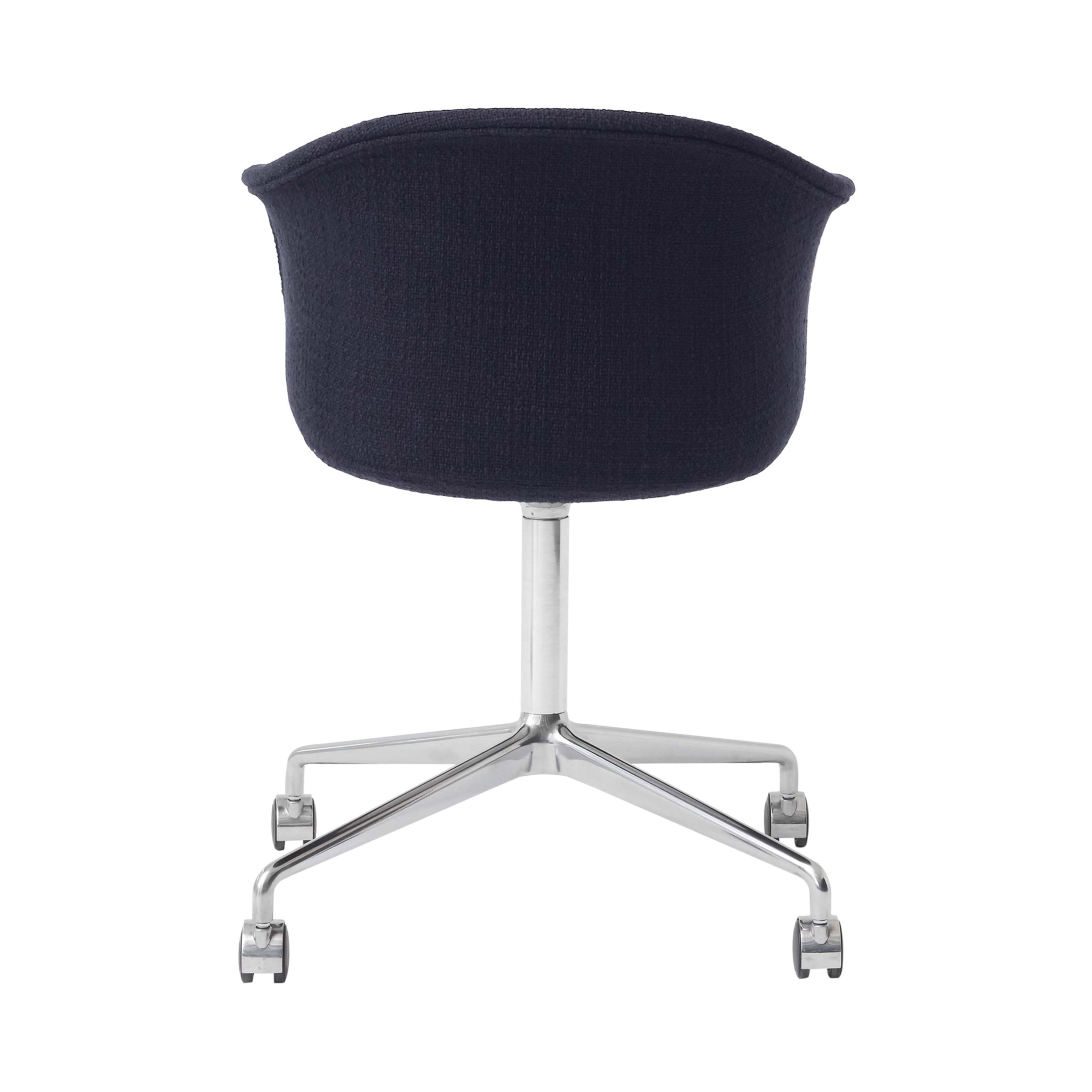 Elefy Chair JH37: Swivel Base + Castors + Polished Aluminum
