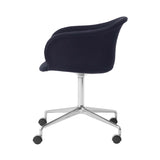 Elefy Chair JH37: Swivel Base + Castors + Polished Aluminum