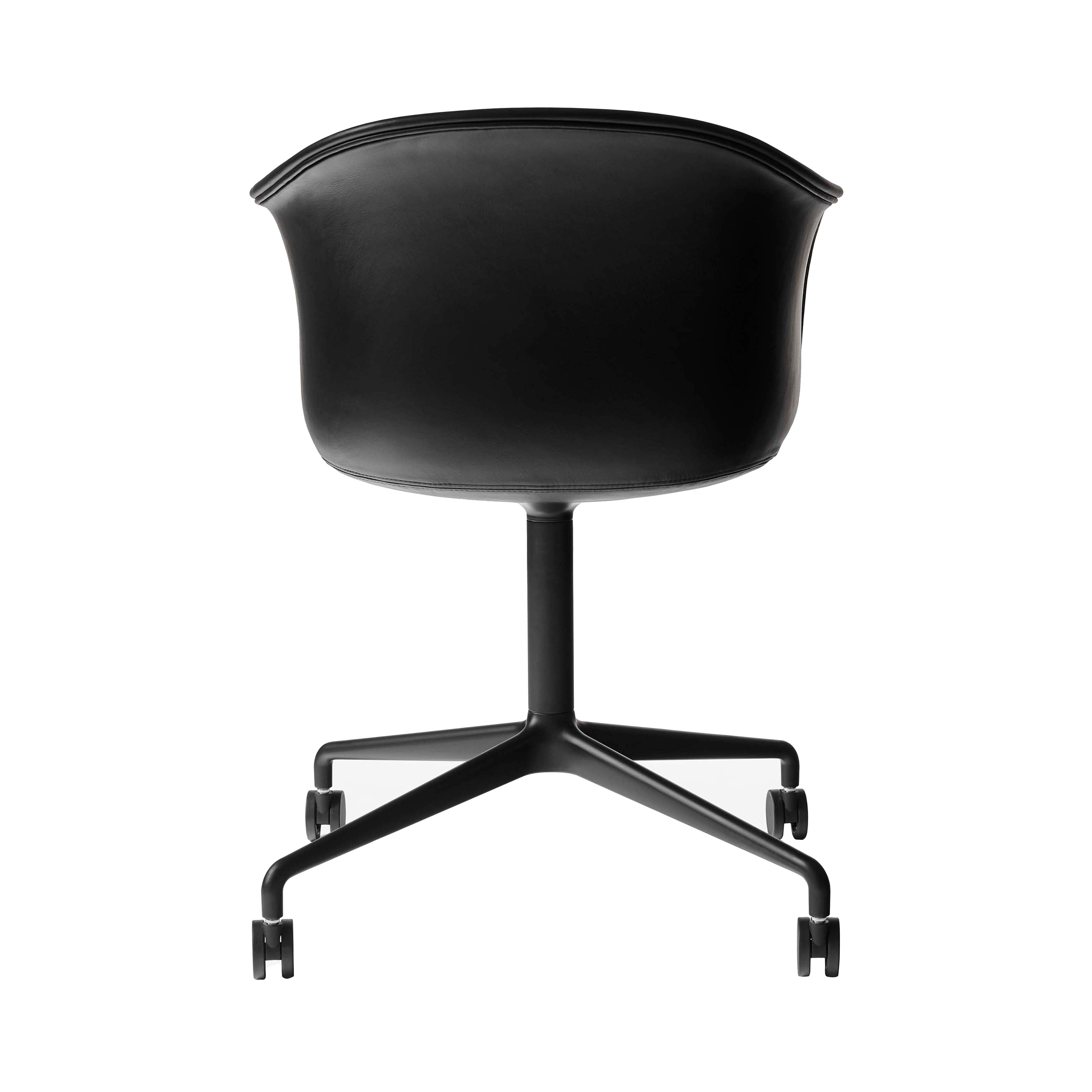 Elefy Chair JH37: Swivel Base + Castors + Black