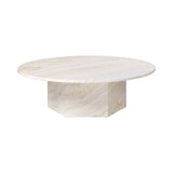 Epic Round Coffee Table: Travertine + Large - 43.3