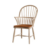 FH38 Windsor Chair with Cushion: Soaped Oak + Loke 7748