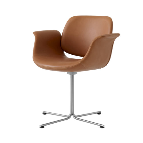 Flamingo Chair with Swivel Base: Brushed Stainless