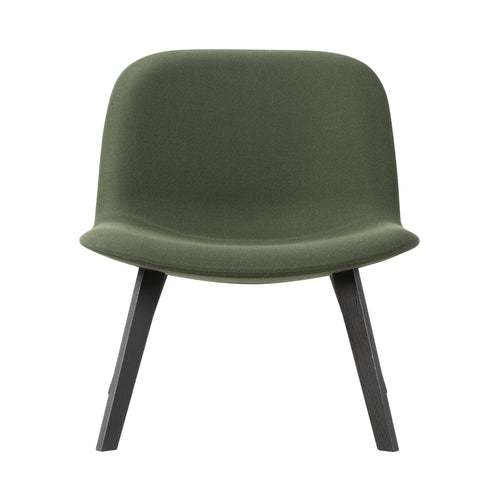 Eyes Lounge Chair: Wood Base + Without Buttons + Lacquered Black
