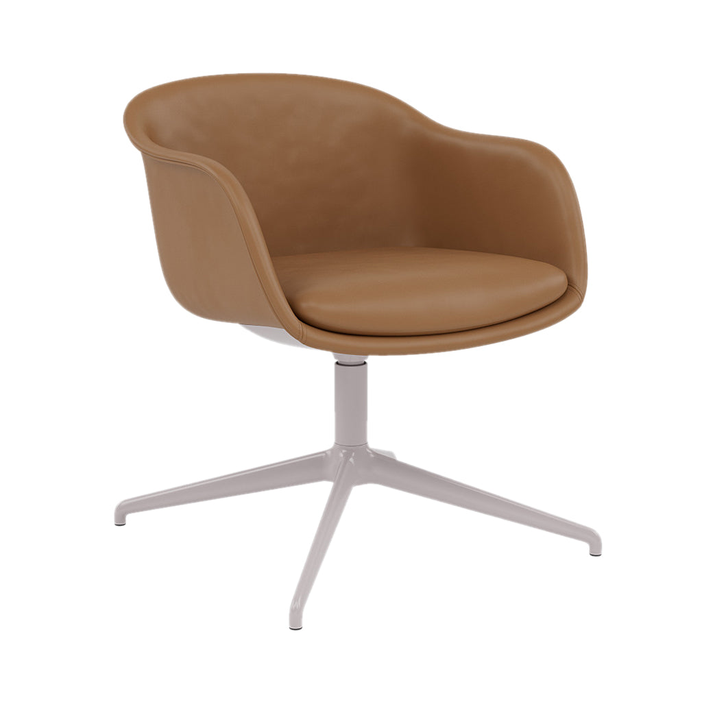 Fiber Conference Armchair: Swivel Base + Recycled Shell + Grey