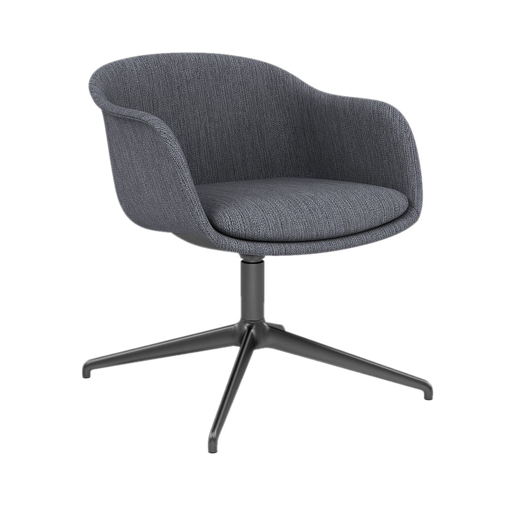 Fiber Conference Armchair: Swivel Base + Recycled Shell + Anthracite Black
