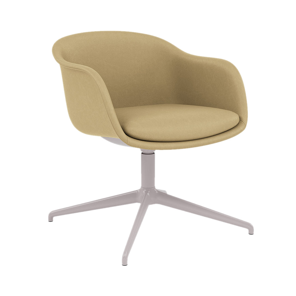 Fiber Conference Armchair: Swivel Base + Recycled Shell + Grey
