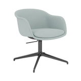 Fiber Conference Armchair: Swivel Base with Return + Recycled Shell + Tilt + Anthracite Black