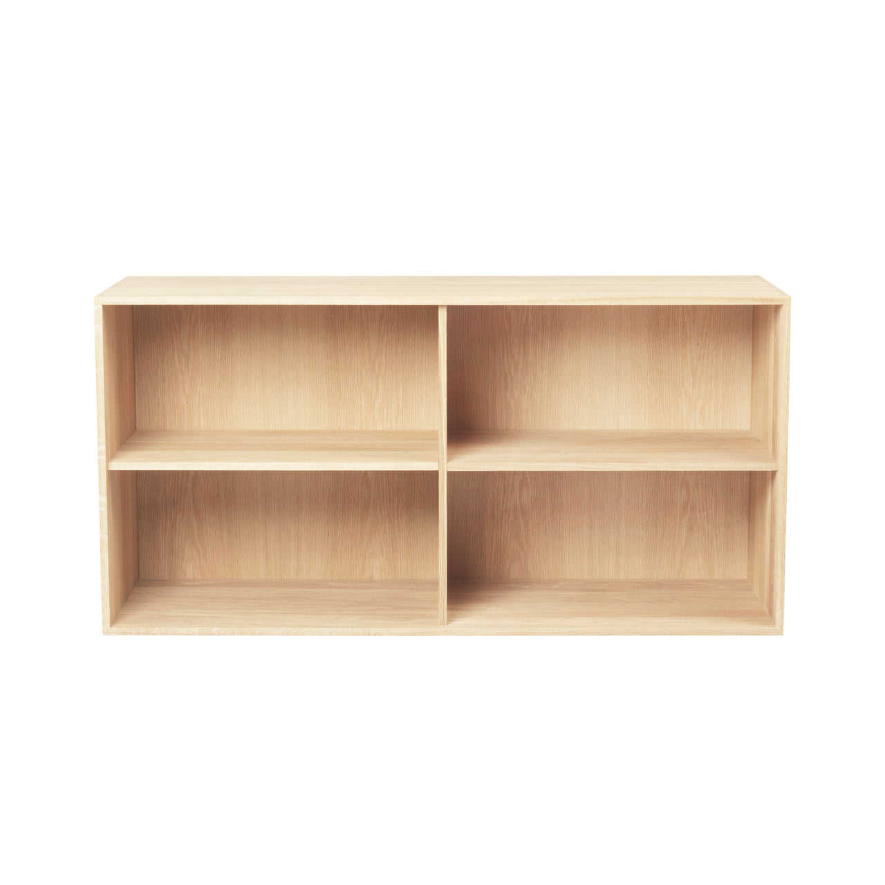 FK632010 Bookcase + 2 Shelves: White Oiled Oak