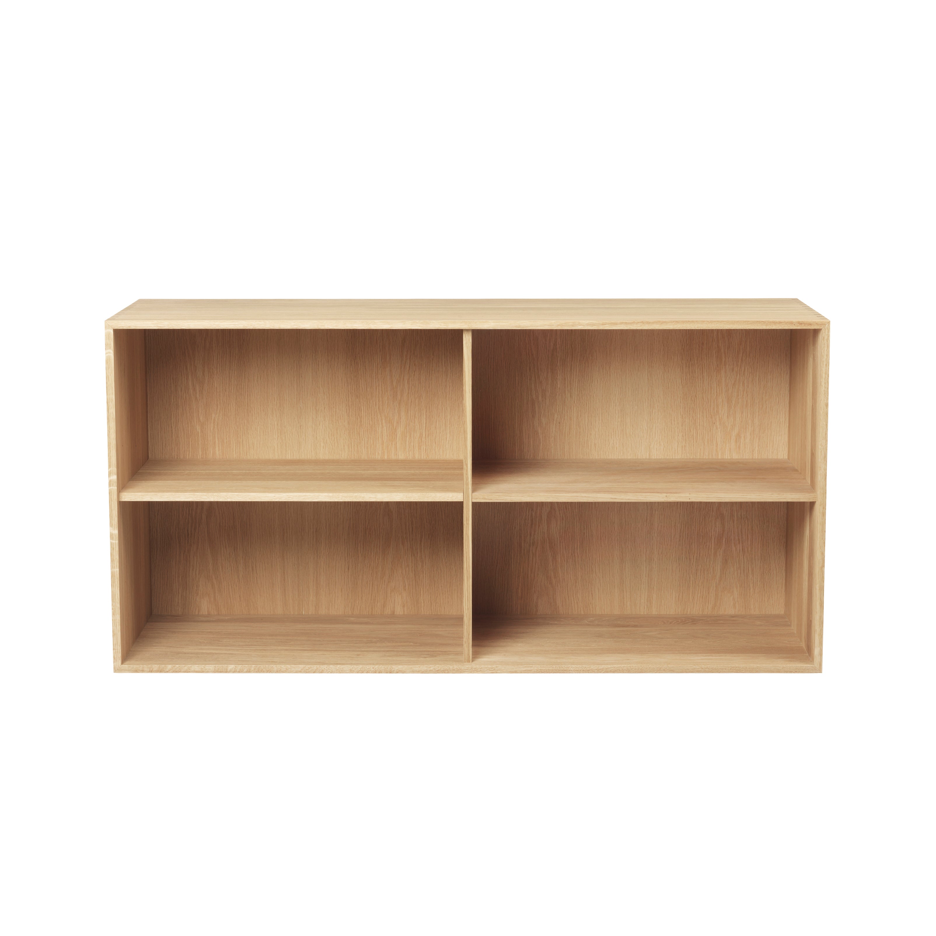 FK632110 Deep Bookcase + 2 Shelves: Oiled Oak