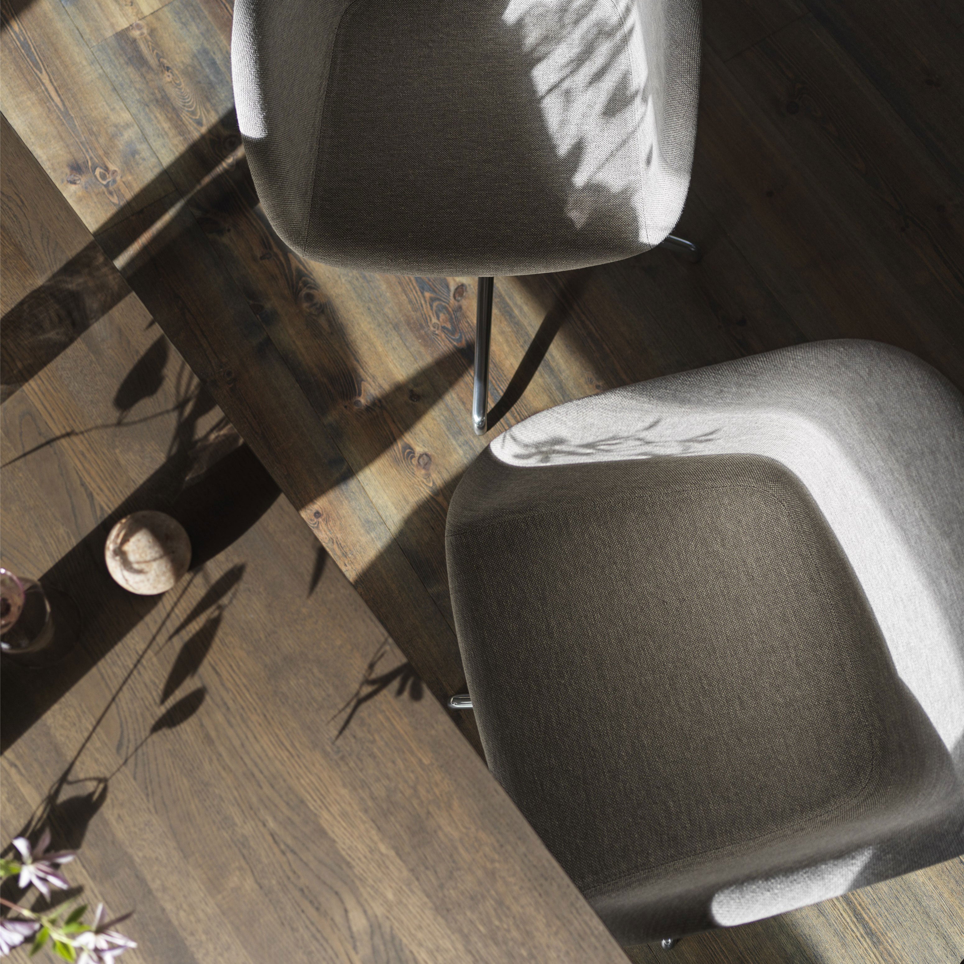Fiber Armchair: Swivel Base with Return + Recycled Shell + Upholstered
