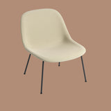 Fiber Lounge Chair: Tube Base + Upholstered