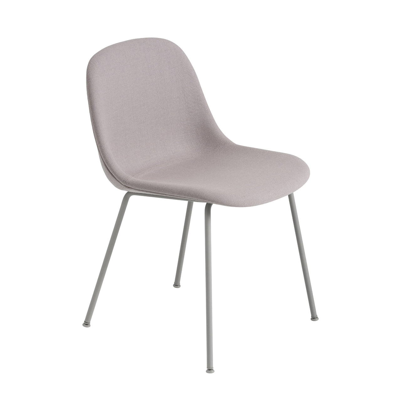Fiber Side Chair Tube Base: Upholstered + Grey