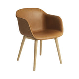 Fiber Armchair: Wood Base + Recycled Shell + Upholstered + Oak