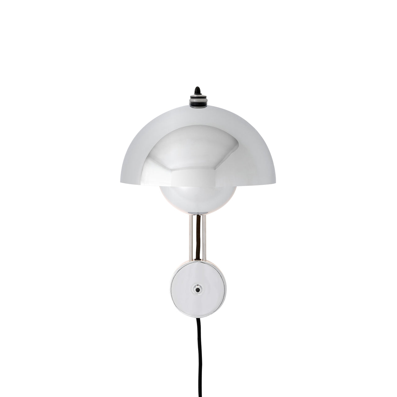Flowerpot Wall Lamp VP8: Chrome-Plated