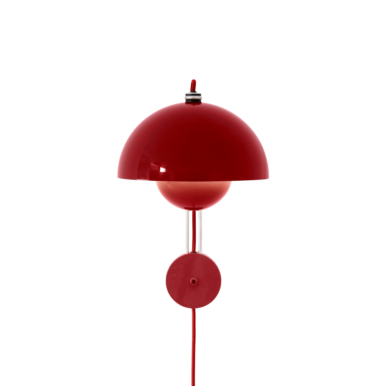 Flowerpot Wall Lamp VP8: Vermilion Red