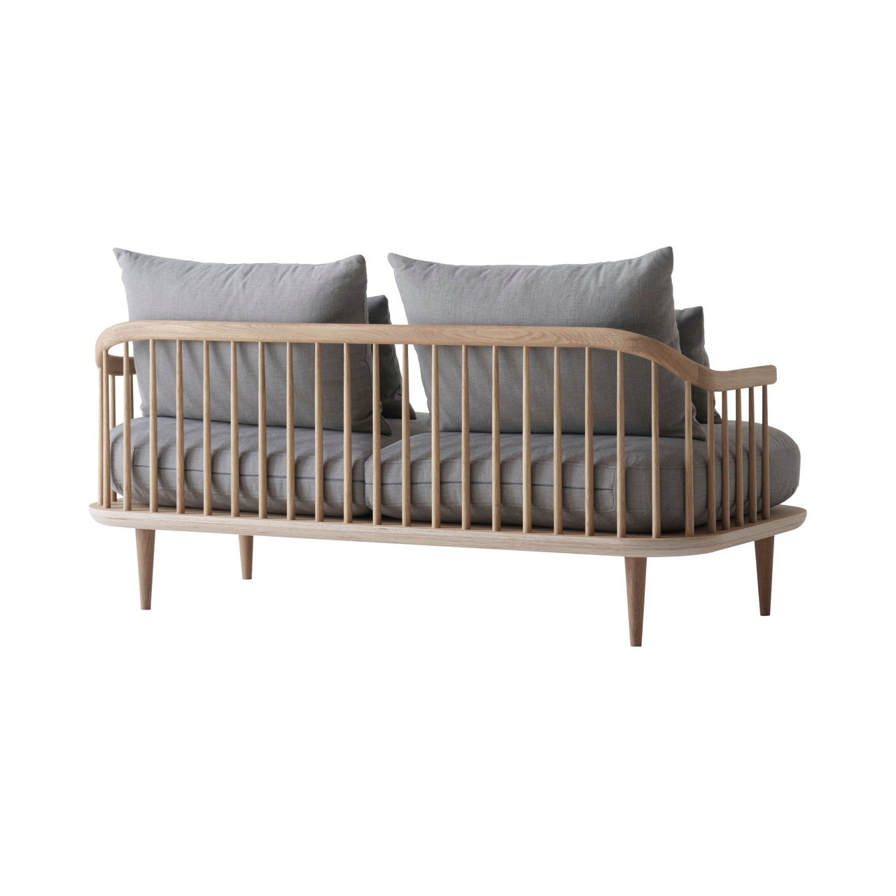 Fly Series SC2 Sofa: White Oiled Oak + Hot Madison 094