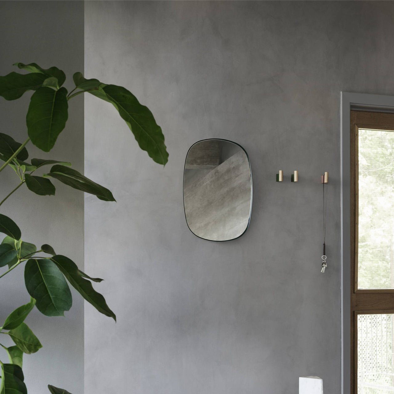Muuto - Small Framed Mirror - Grey/Clear