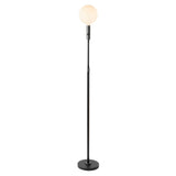 Poise Adjustable Floor Lamp with Sphere V LED Bulb: Graphite